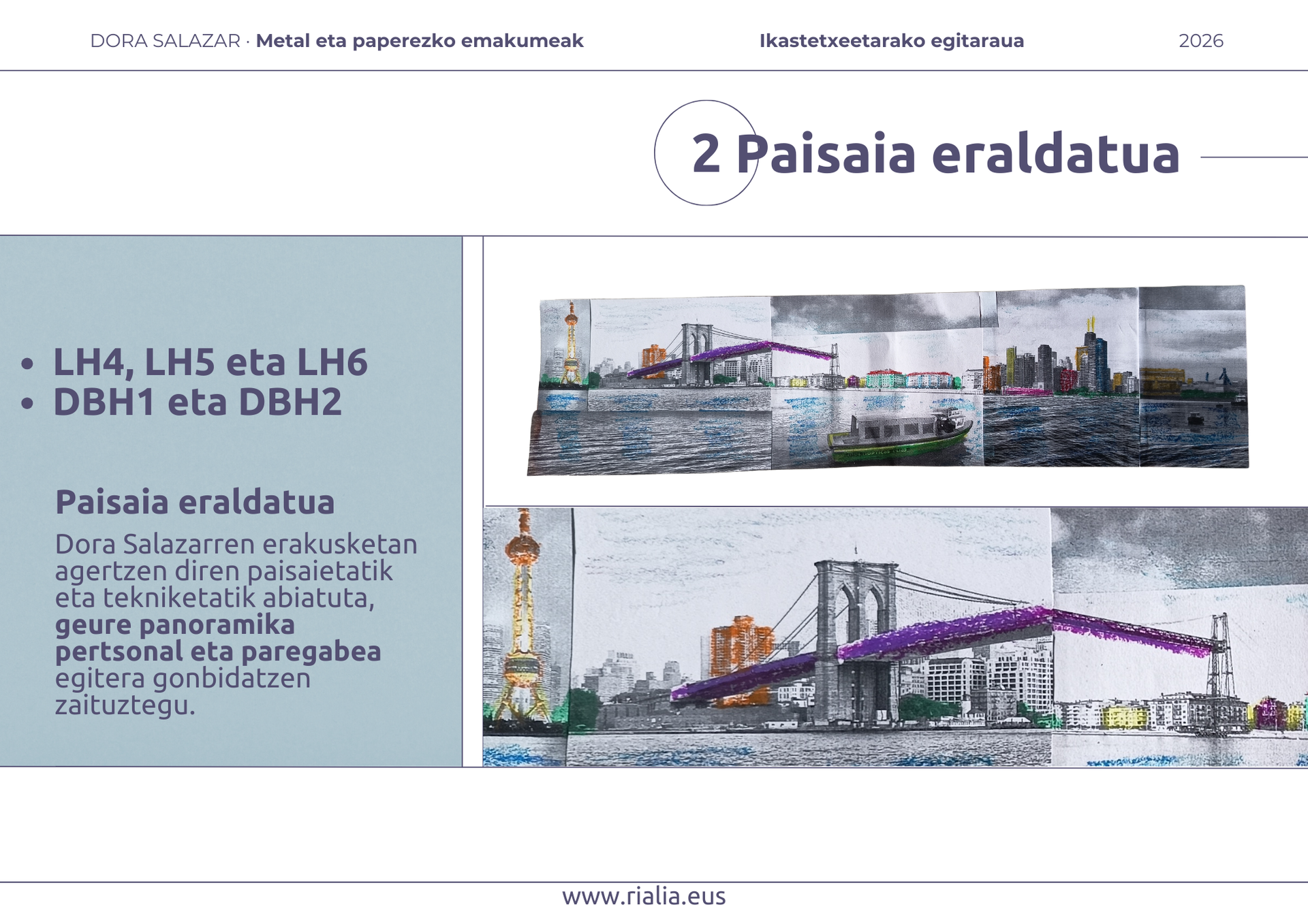 Ikastetxeetarako bisita – tailerrak. DORA SALAZAR. Metal eta paperezko emakumeak_5