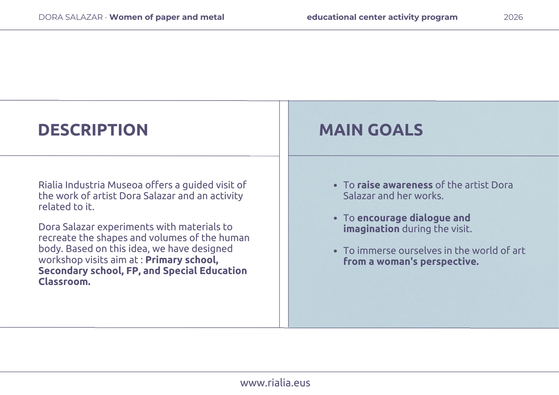 Dora Salazar. Women of paper and metal_2