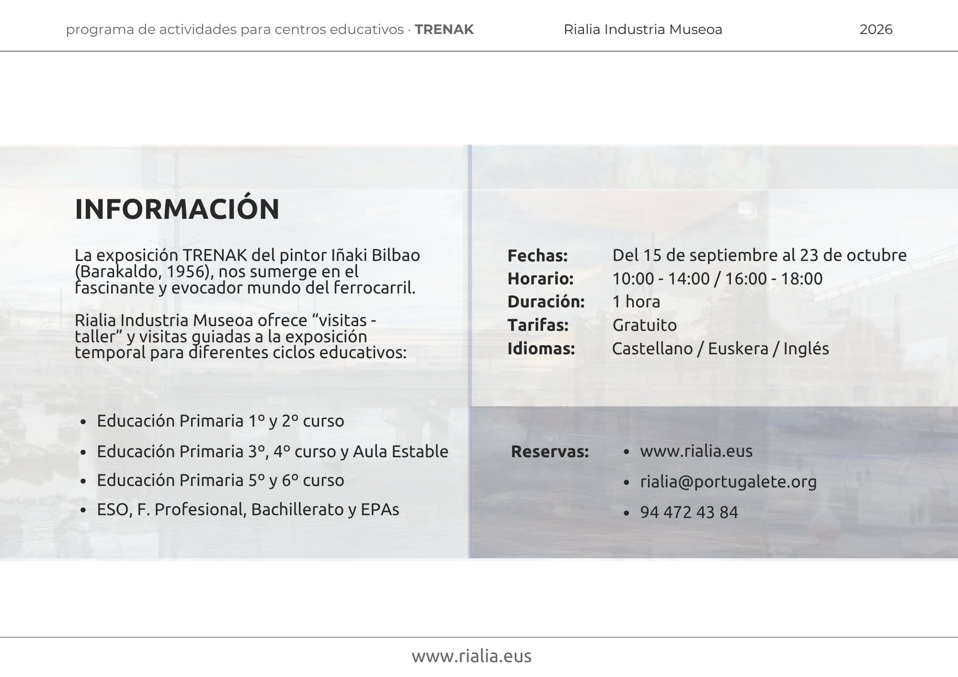Programa de actividades para centros educativos – TRENAK 2026 (2)