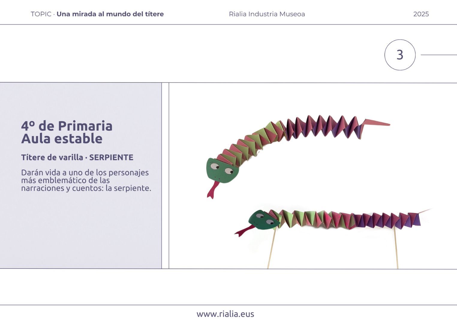 Una mirada al mundo del títere – 4º EP y Aula Estable